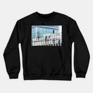 Bamboo Balancing - Hong Kong - Urban Artwork Crewneck Sweatshirt